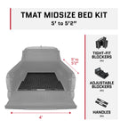 Tmat Midsize Truck Bed Organizer Slide Out Mat – Universal Fit for 5' Beds (Tacoma, Ranger, Colorado & More)