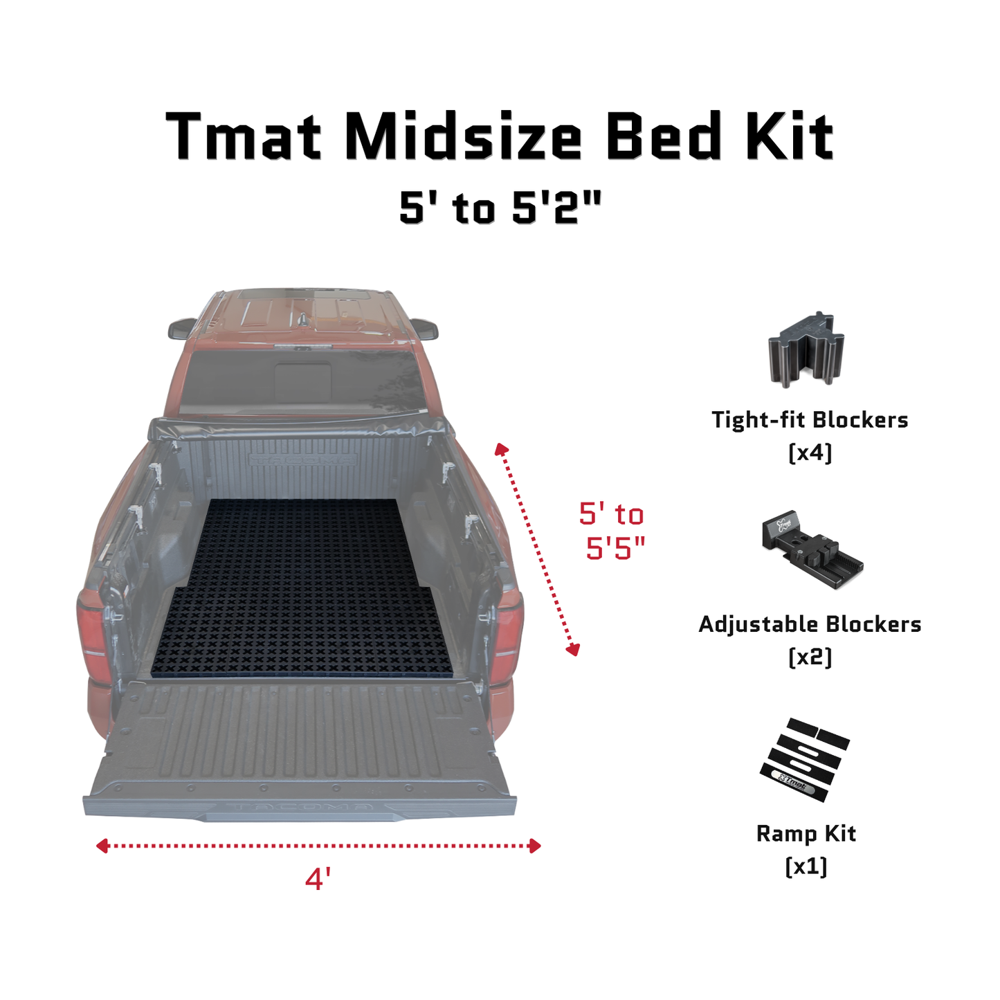 Tmat Truck Bed Organizer Slide Out Mat | Chevrolet Colorado Short Bed