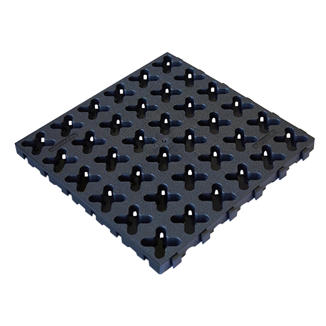 12" x 12" Tmat Interlocking Panels - Six Connectors With Drainage (Case of 31)