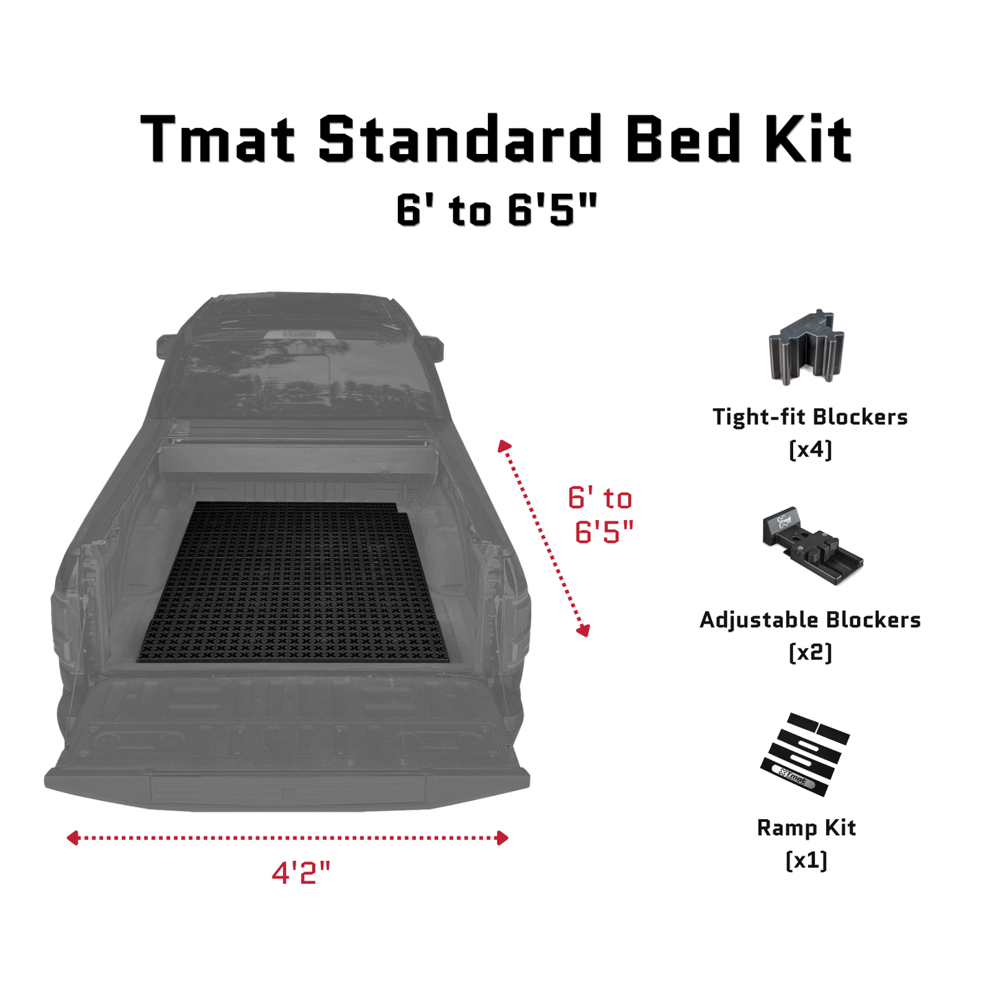 Tmat Truck Bed Organizer Slide Out Mat | Ram 2500/3500 Standard Bed