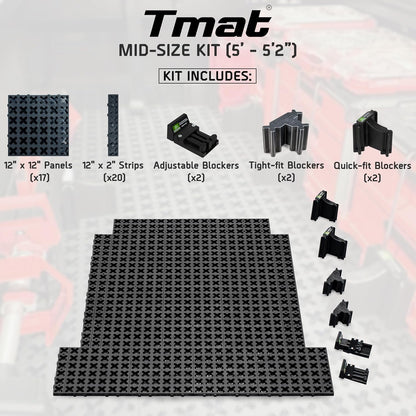 Tmat Midsize Truck Bed Organizer Slide Out Mat | Universal Fit