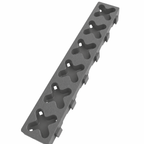 2" x 12" Tmat Strips with Locking - Gray (Set of 2)