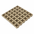12" x 12" Tmat Interlocking Panels - Six Connectors With Drainage - Tan (Case of 31)
