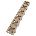 12" x 2" Tmat Interlocking Strips - Six Connectors With Drainage - Tan (Case of 102)